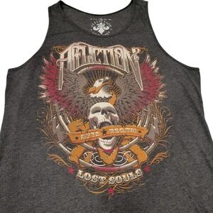 Affliction‎ Lost Souls Graphic Tank Top Eagle Skull Biker Rocker 
XL F273